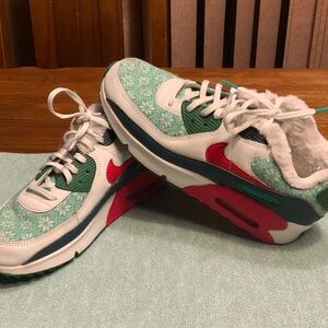 Nike Air Max with Red and Green Pattern
